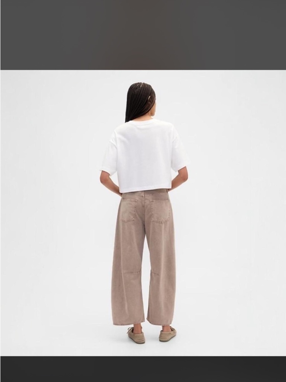 ❤️GAP HIGH RISE HORSESHOE BARREL JEAN-MUSHROOM-14/32 LONG-NWT❤️ - Picture 4 of 15